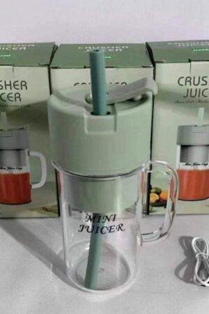 Rechargeable Mini Fruit Juicer Cup With Straw