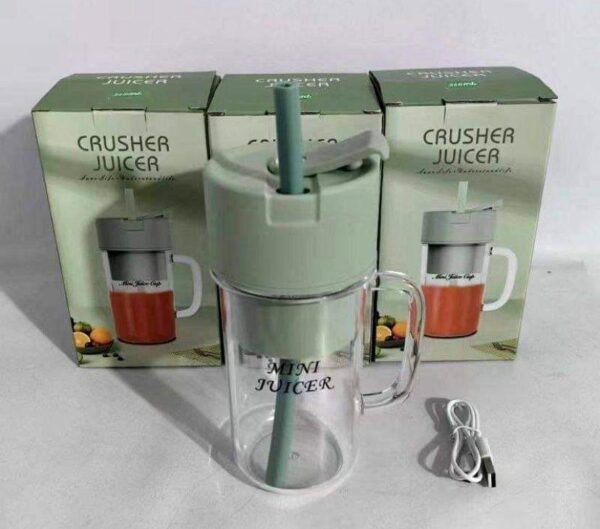 Rechargeable Mini Fruit Juicer Cup With Straw