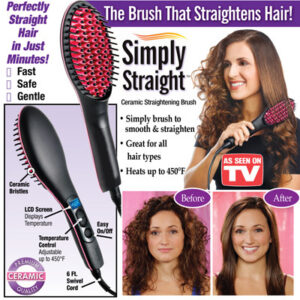 Electric Hot Brush Hair Straightener