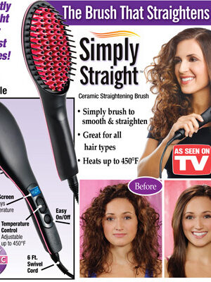 Electric Hot Brush Hair Straightener